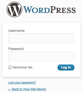 Wordpress Login Form